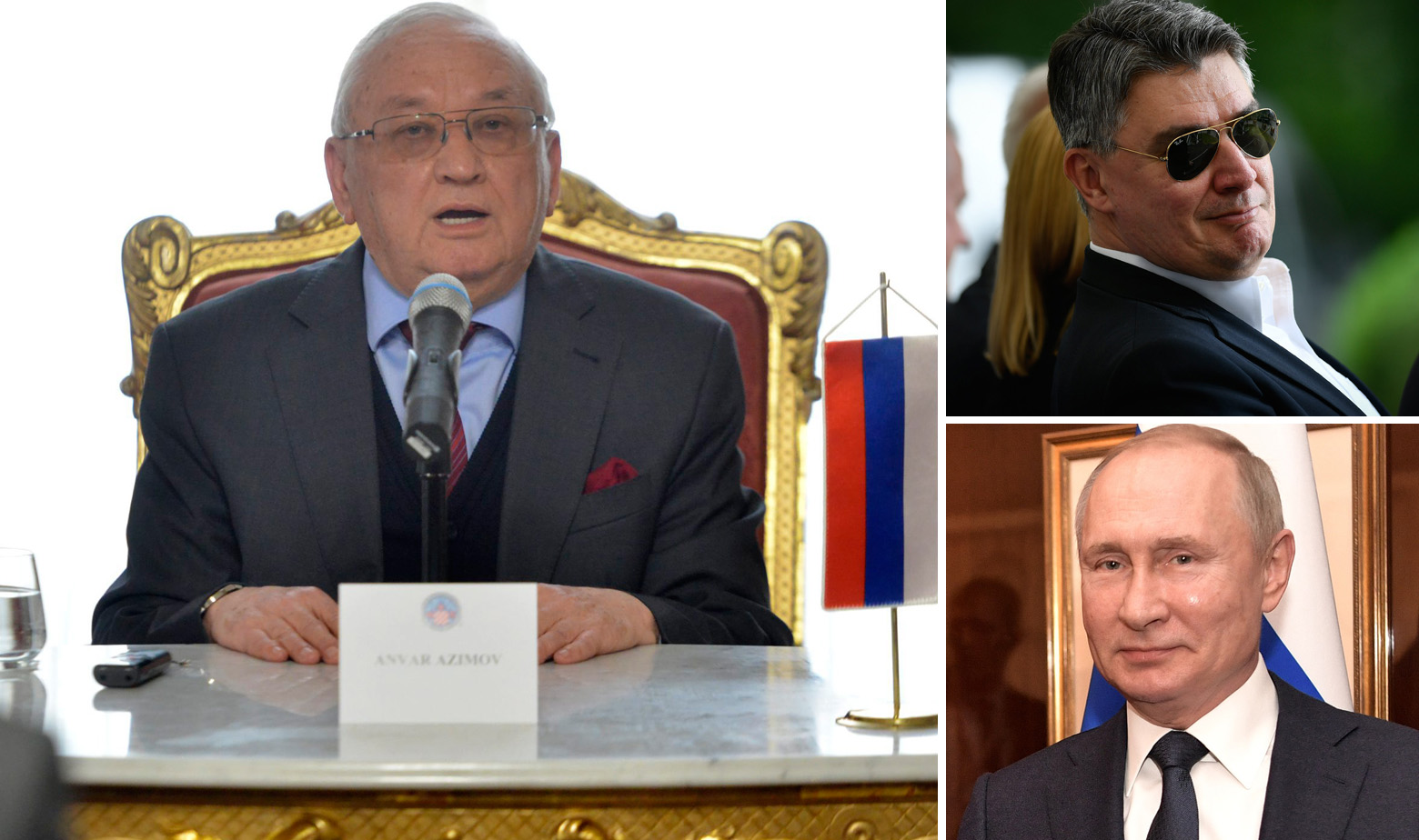 Anvar Azimov, Zoran Milanović i Vladimir Putin