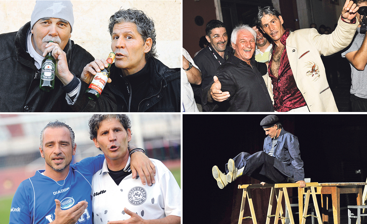 Ćubi i Bibić Mosor (lijevo gore), u društvu s Kemalom Montenom (desno gore) i s Erosom Ramazzotijem (dolje lijevo) 