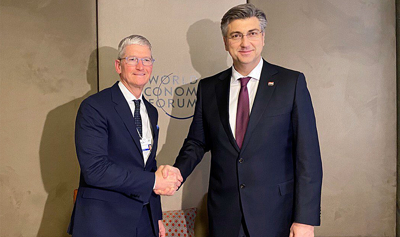Šef Applea Tim Cook i Andrej Plenković