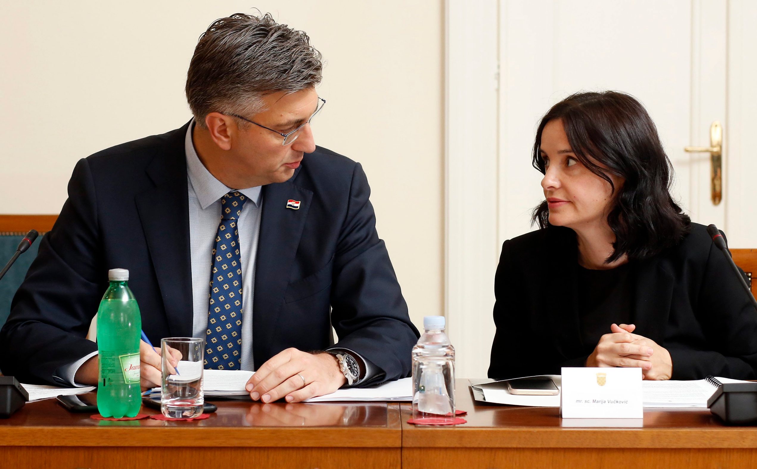 Prime Minister Andrej Plenković and Agriculture Minister Marija Vučković