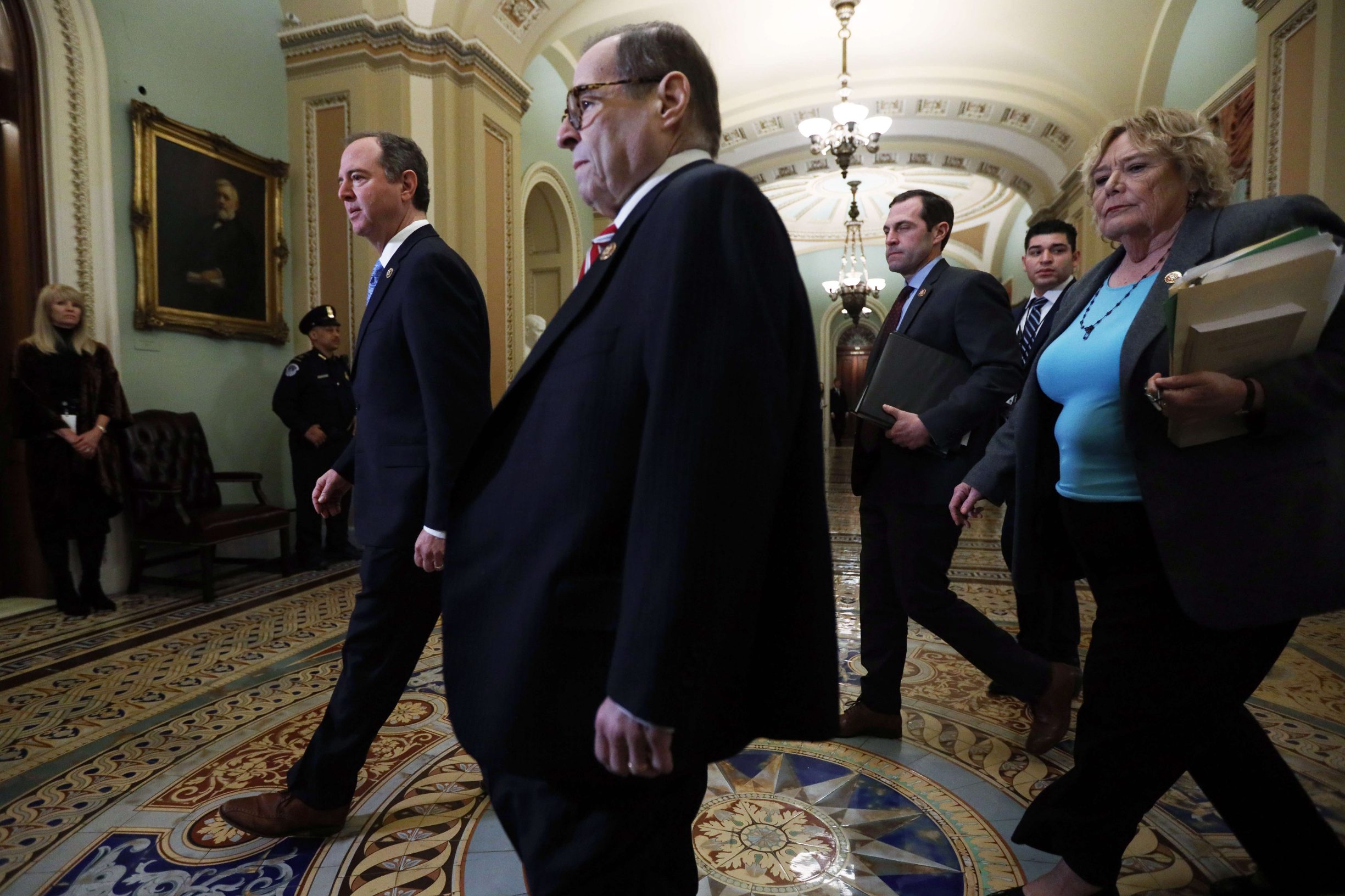 Adam Schiff, Jerry Nadler, Jason Crow i Zoe Lofgren (s lijeva na desno)