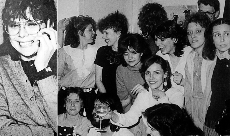 Lydia Sklevicky (lijevo); Proslava Lydijina rođendana 1983. godine (desno)