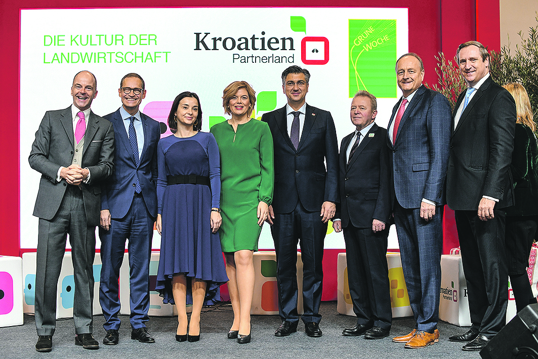 Dr. Christian Göke, Michael Müller, Marija Vučković, Julia Klöckner, Andrej Plenković, Janusz Wojciechowski, Joachim Rukwied, Dr. Christian von Boetticher