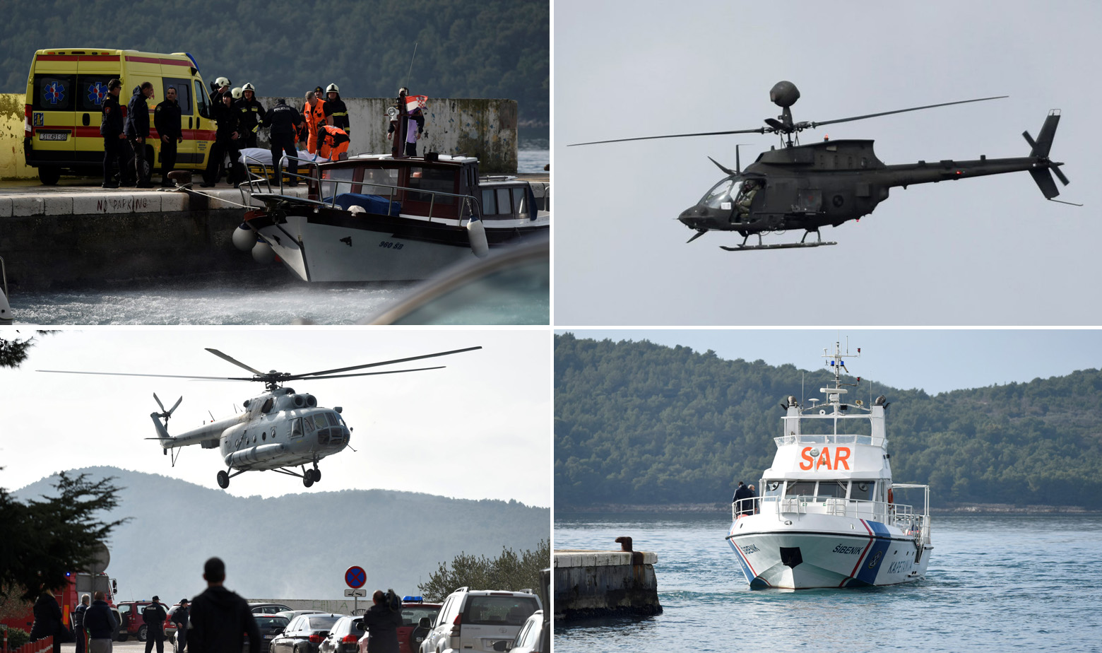 Prizori blizu mjesta pada helikoptera, Kiowa desno gore