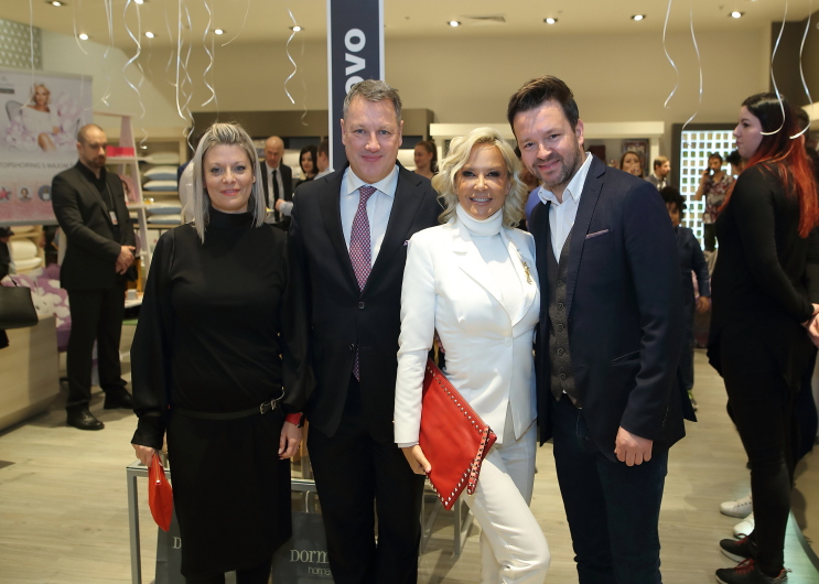 Ana Orehovec, Managing Director, Jan Heere CEO i Kenan Begić Regional Executive Director Studio Moderne s Majom Šuput