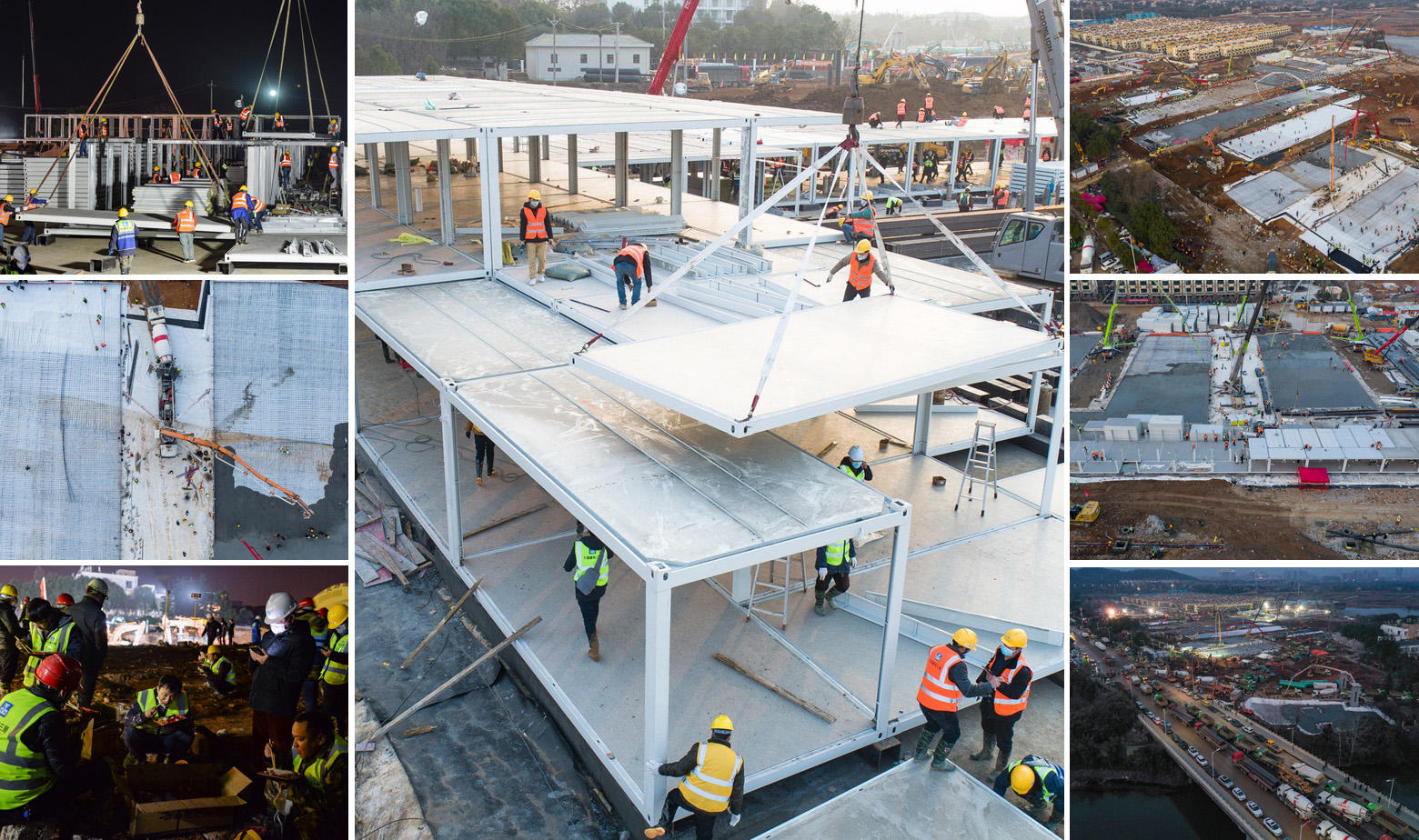 Gradilište bolnice Huoshenshan u Wuhanu