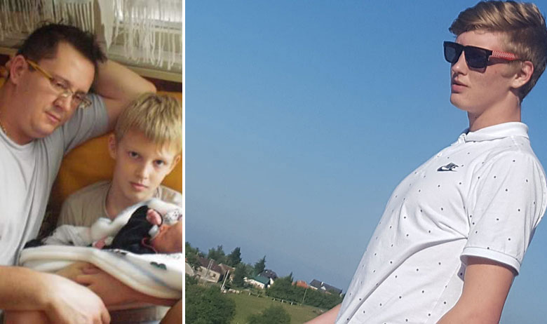 Karlo snimljen prije deset godina s ocem Davorom i tada tek rođenim bratom Sanjinom (lijevo)