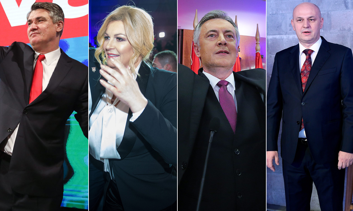 Zoran Milanović, Kolinda Grabar-Kitarović, Miroslav Škoro, Mislav Kolakušić