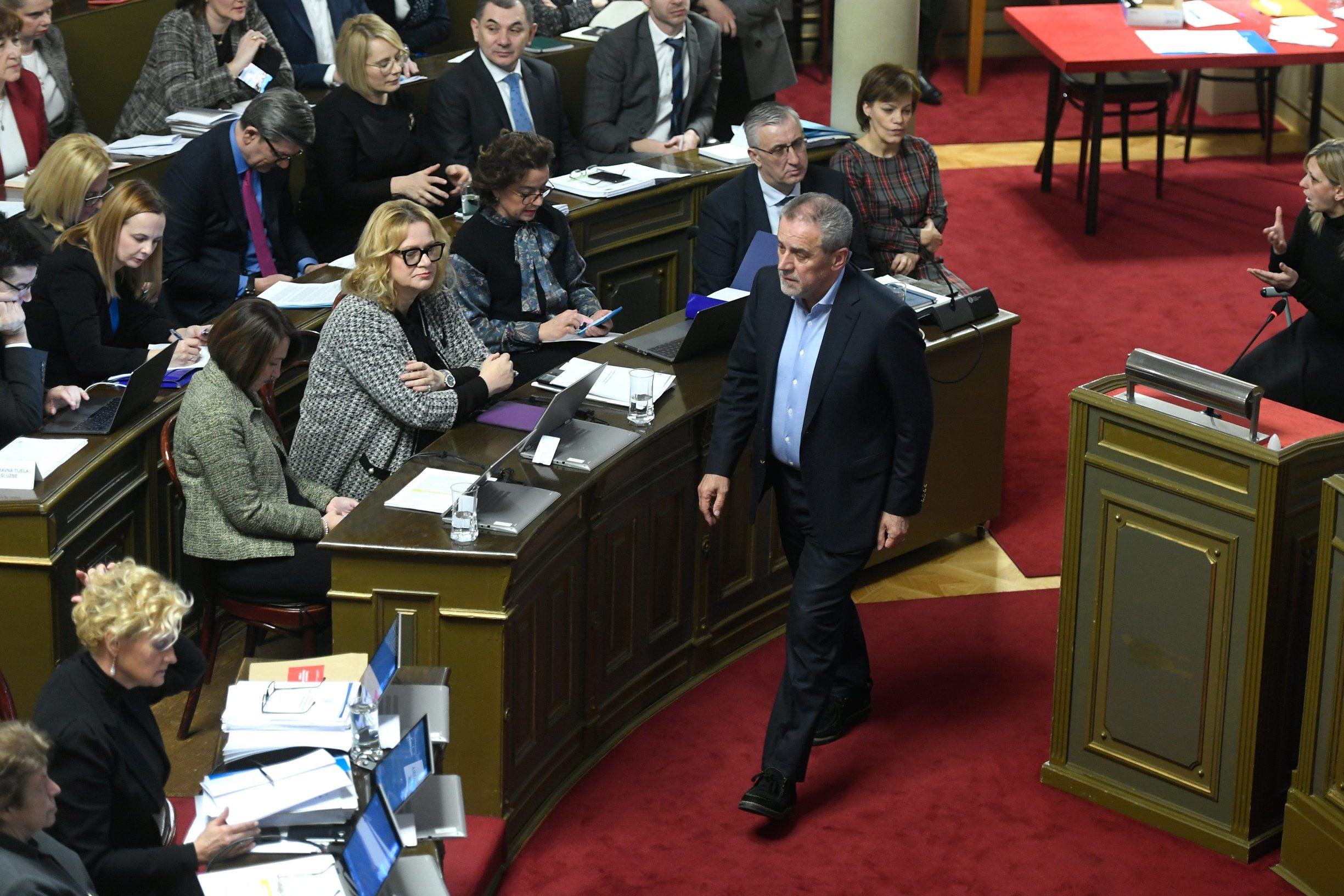 Zagreb mayor Milan Bandić in City Assembly