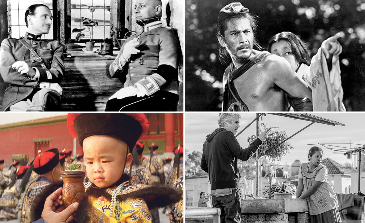 'Velika iluzija' (gore lijevo), 'Rashomon' (gore desno), 'Posljednji kineski car' (dolje lijevo) i 'Roma' (dolje desno)