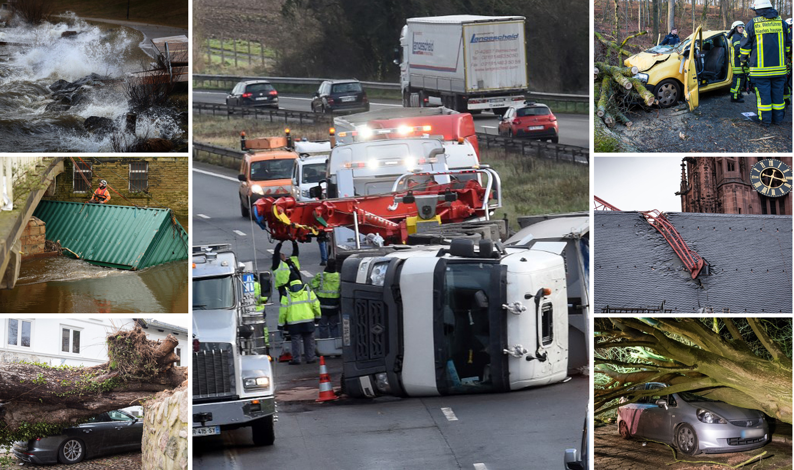 Prizori štete i nesreća koju je izazvala oluja Ciara diljem Europe