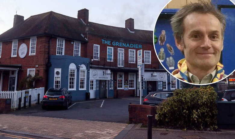 The Grenadier - jedno od mjesta u kojima je Steve Walsh (u krugu) boravio nakon povratka iz Francuske sa skijanja