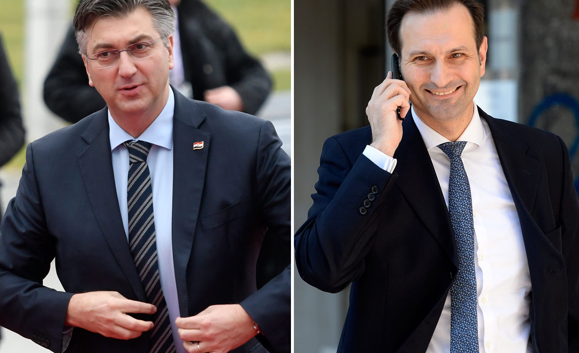 Andrej Plenković (lijevo) i Miro Kovač (desno)