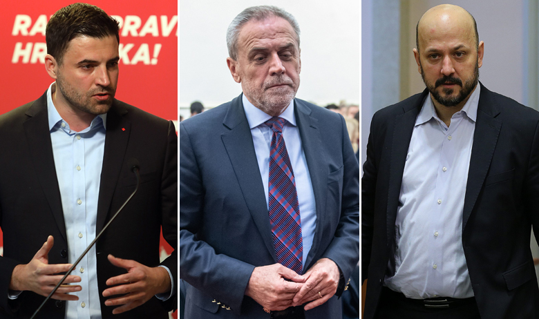 Davor Bernardić, Milan Bandić i Gordan Maras