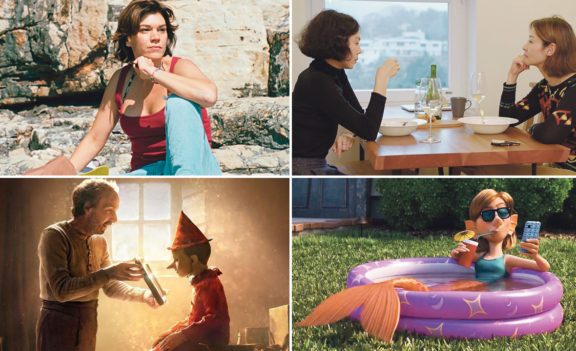 Marija Škaričić u filmu 'Mare' (gore lijevo), 'Žena koja je utekla' (gore desno), 'Pinocchio' (dolje lijevo), 'Onward' (dolje desno)