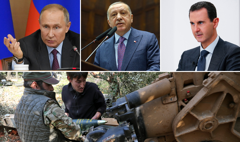Vladimir Putin; Recep Tayyip Erdogan i Bašar al-Asad