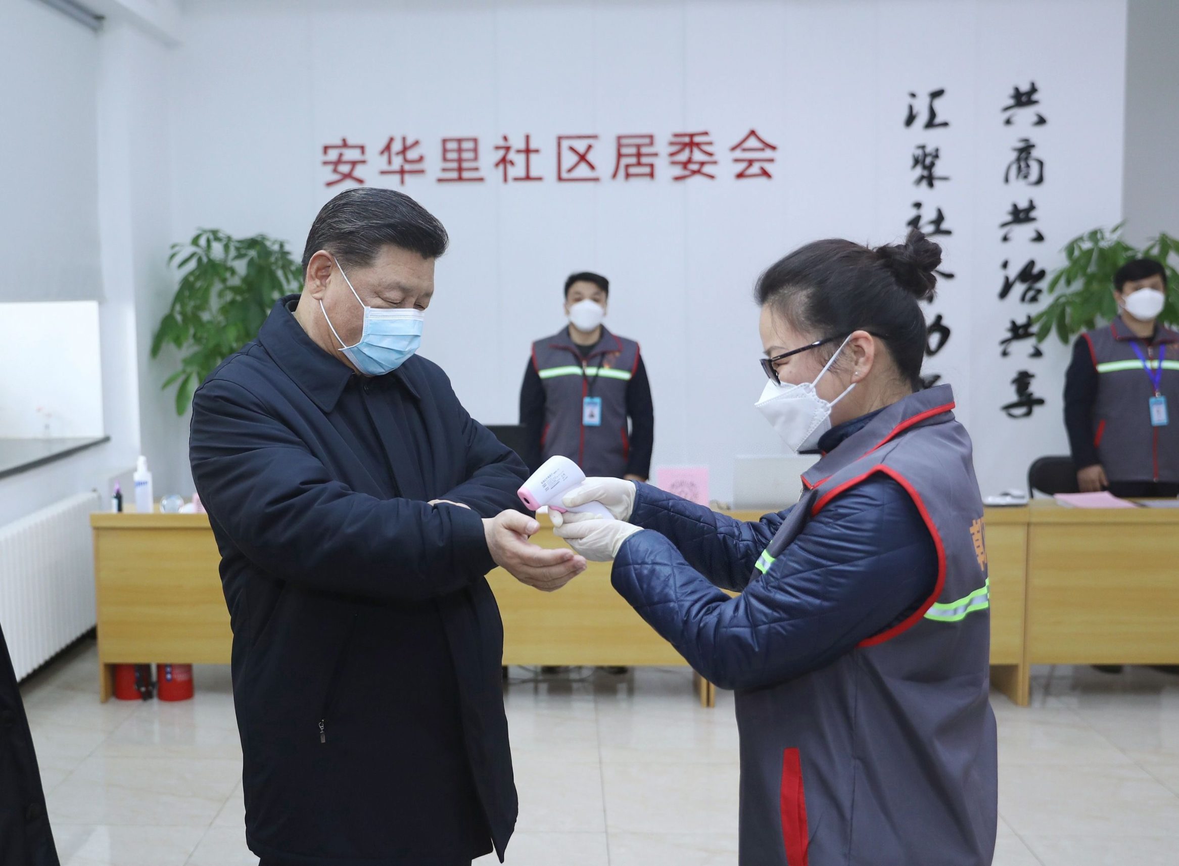 Predsjednik Kine Xi Jinping tijekom testiranja na koronavirus
