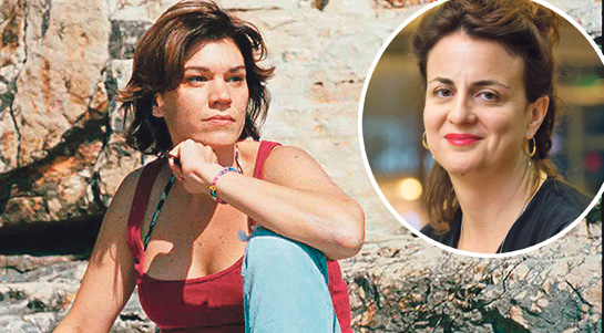 Marija Škaričić u filmu 'Mare' (lijevo) i Andrea Štaka (desno u krugu)