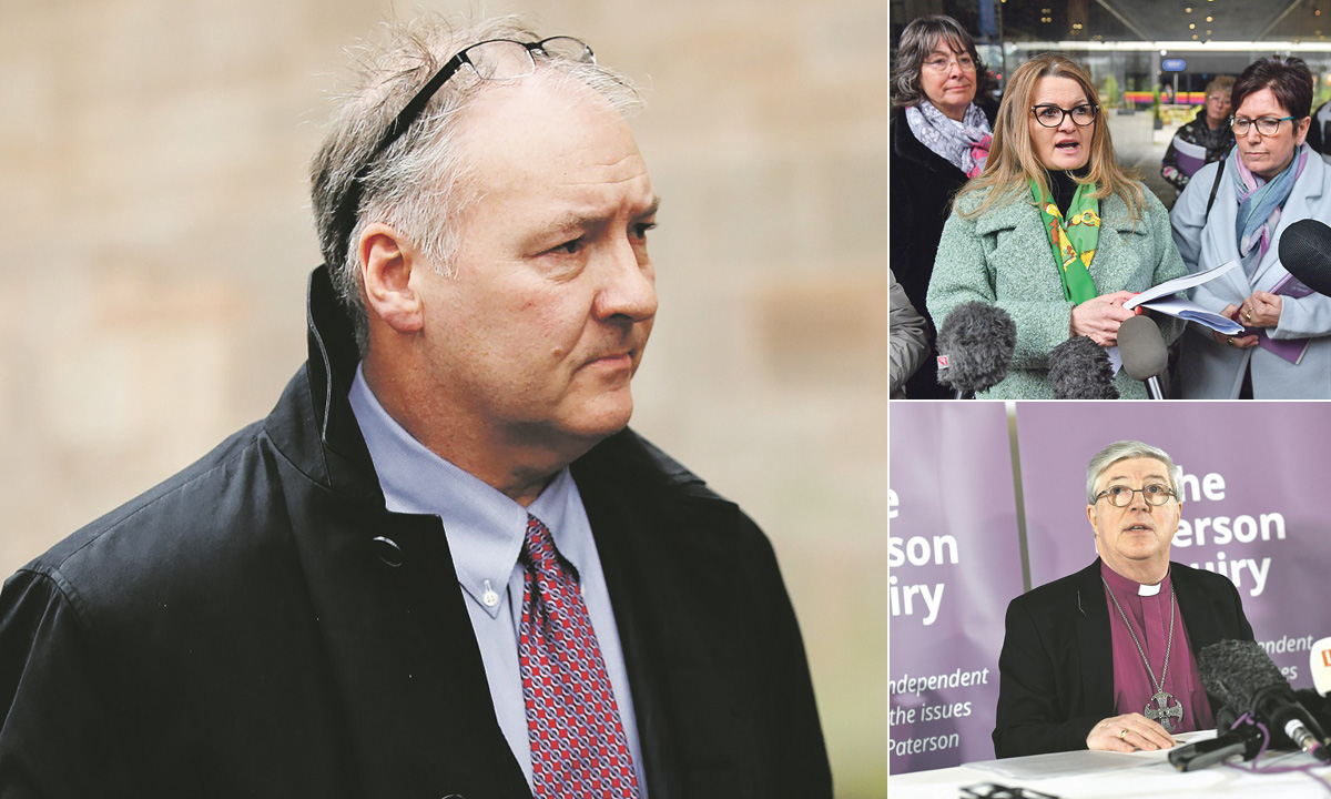 Ian Paterson (lijevo), Graham James (dolje desno), Tracey Smith i Debbie Douglas (gore desno)