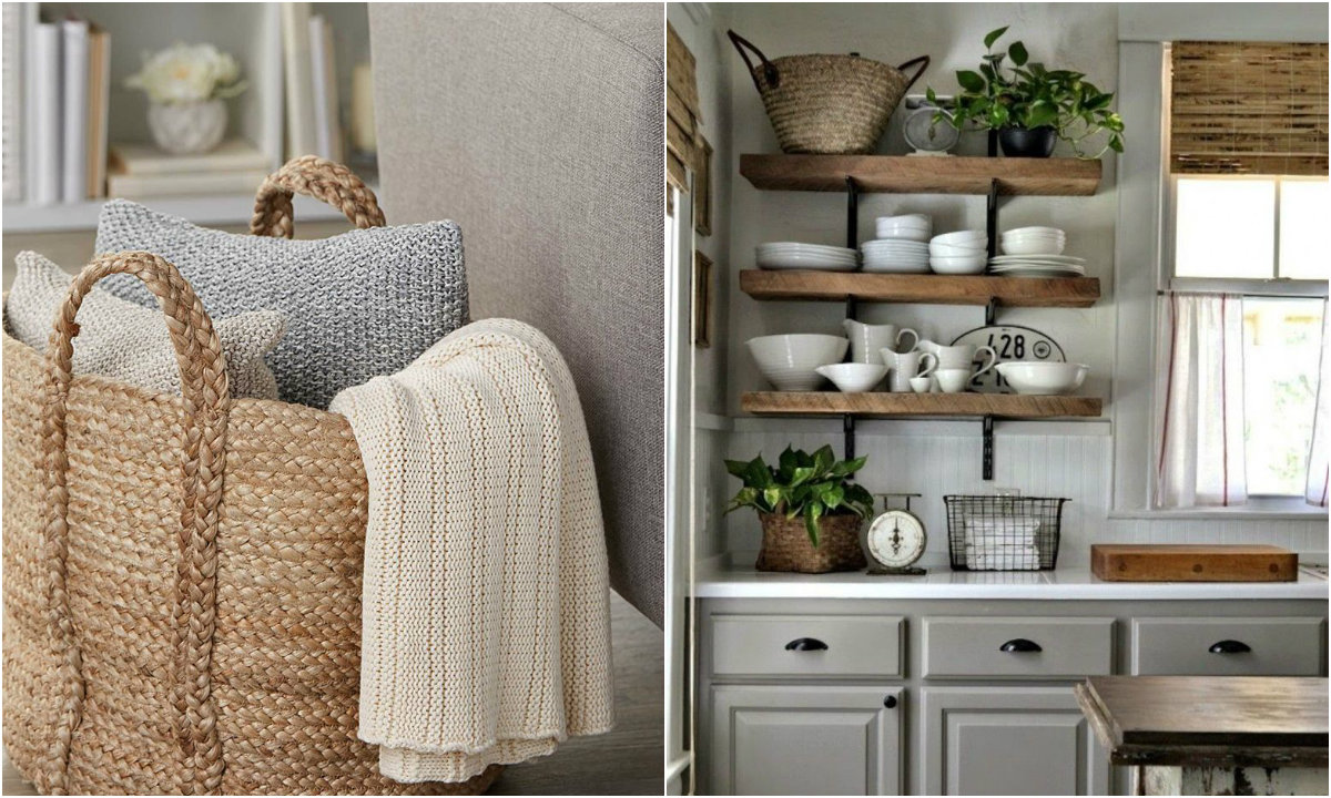 Pletene košare collage