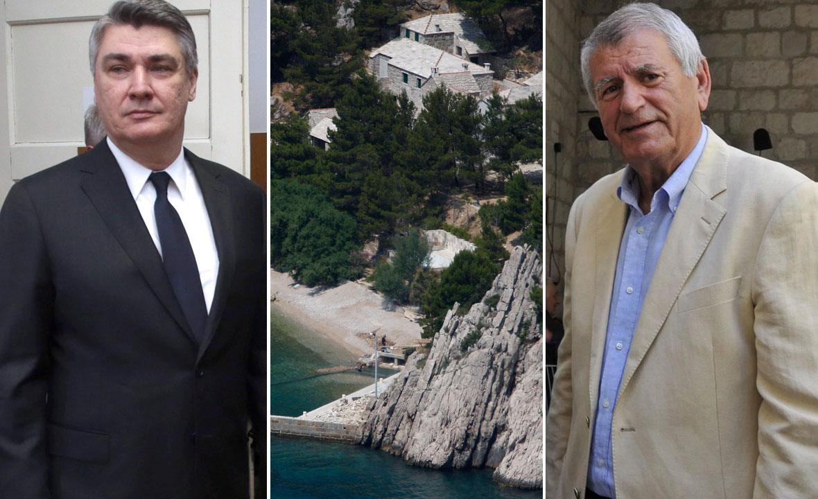 Zoran Milanović (lijevo), uvala Vruja (u sredini) i Stipe Latković (desno)