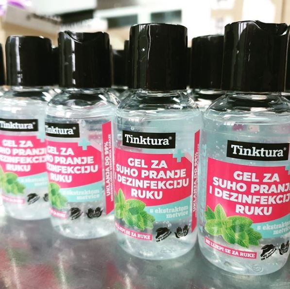 Tinktura gel za suho pranje i dezinfekciju ruku