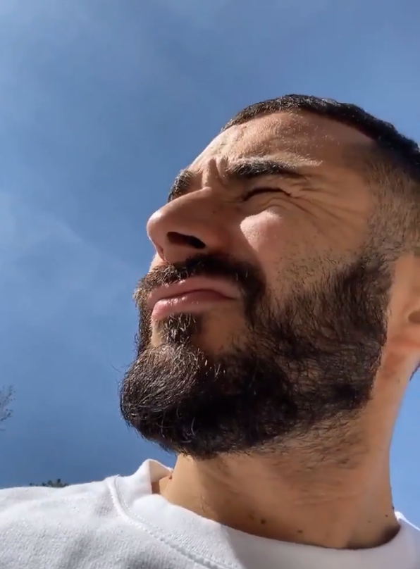 karim benzema karantena dosada foto screenshot