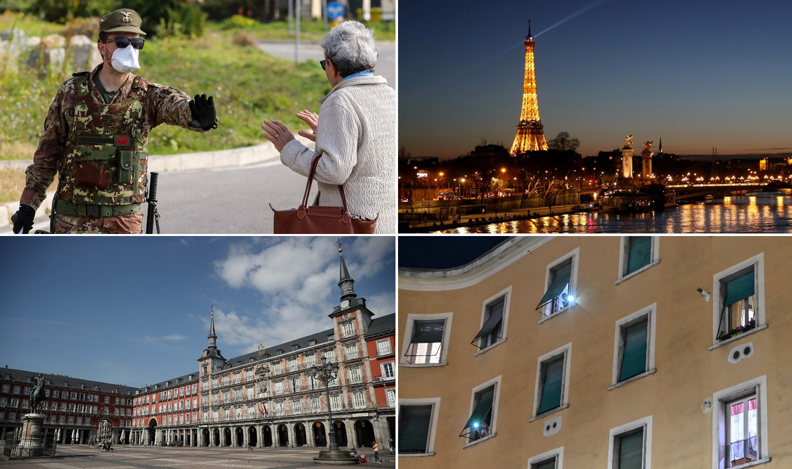 Prizori diljem Europe tijekom karanetna