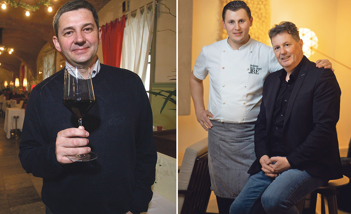 Dražen Boban, vlasnik Vinodola (lijevo), chef Matija Bregeš i vlasnik Boškinca Boris Šuljić (desno)