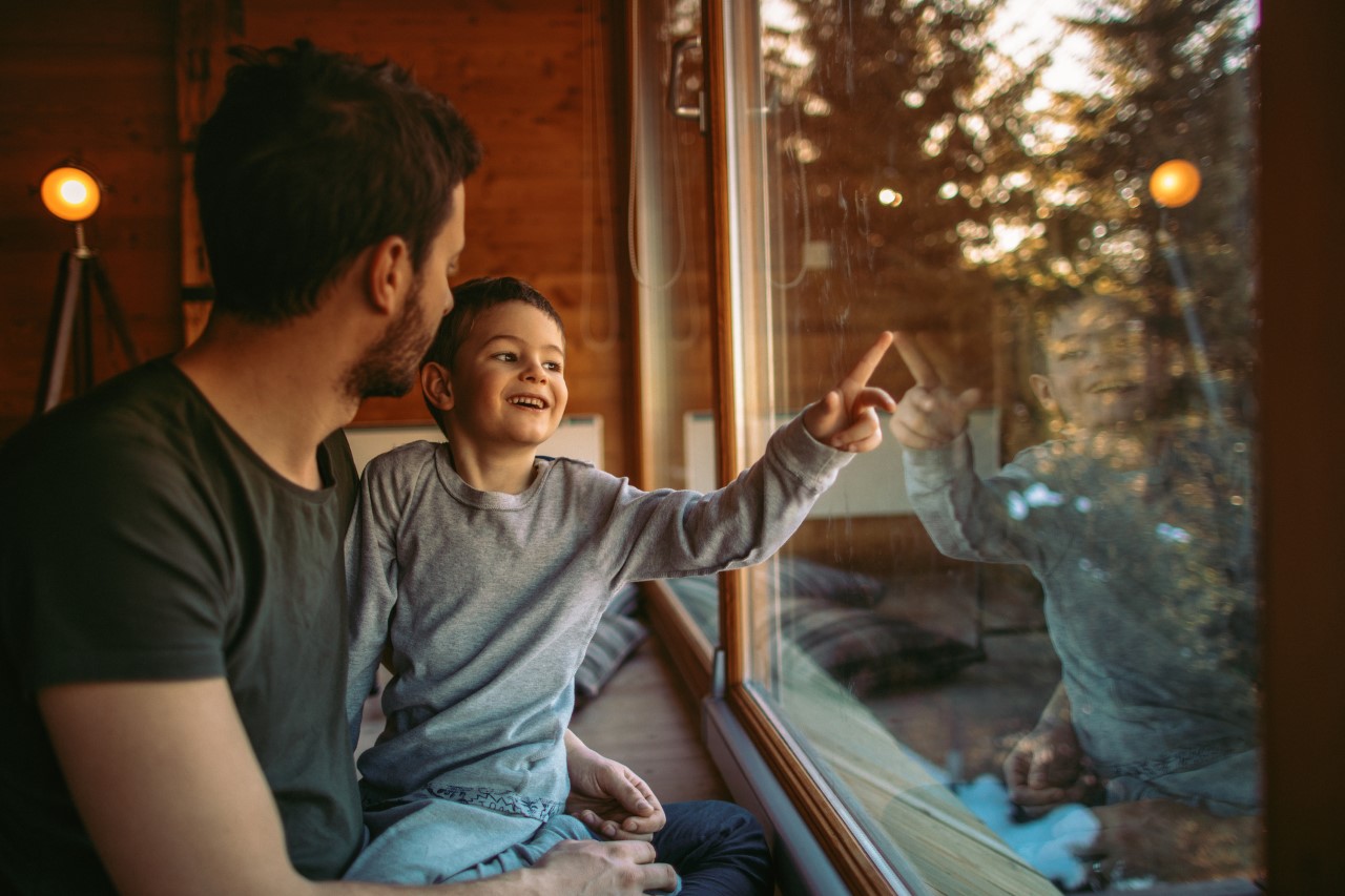 Ilustracija oca i sina