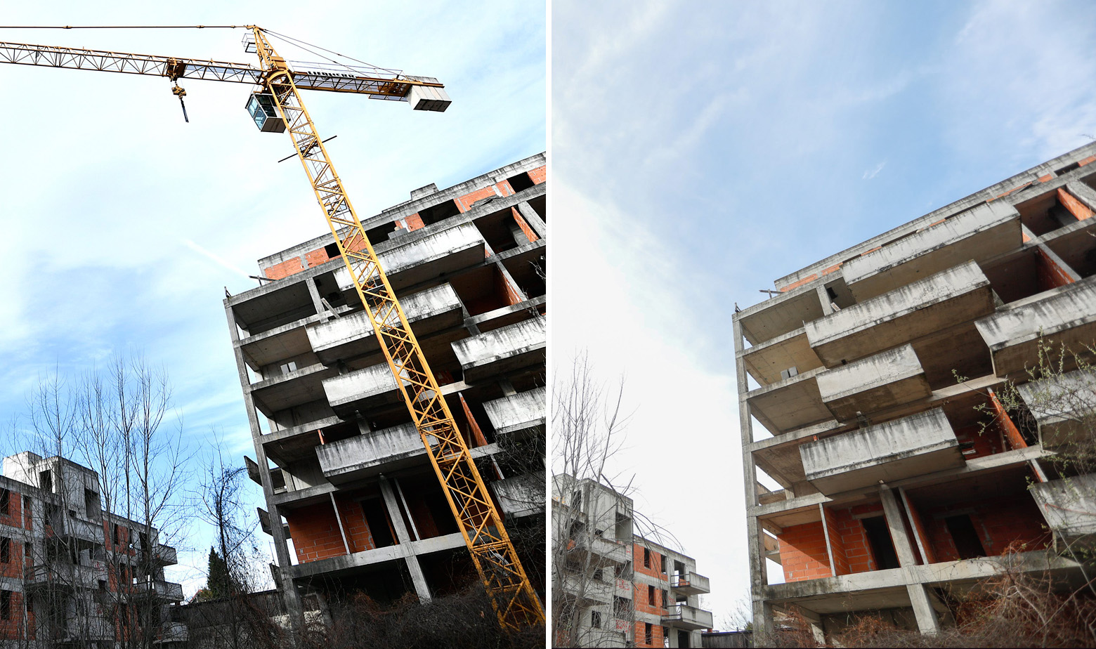 Zagrebačke Svetice s kranom i bez krana