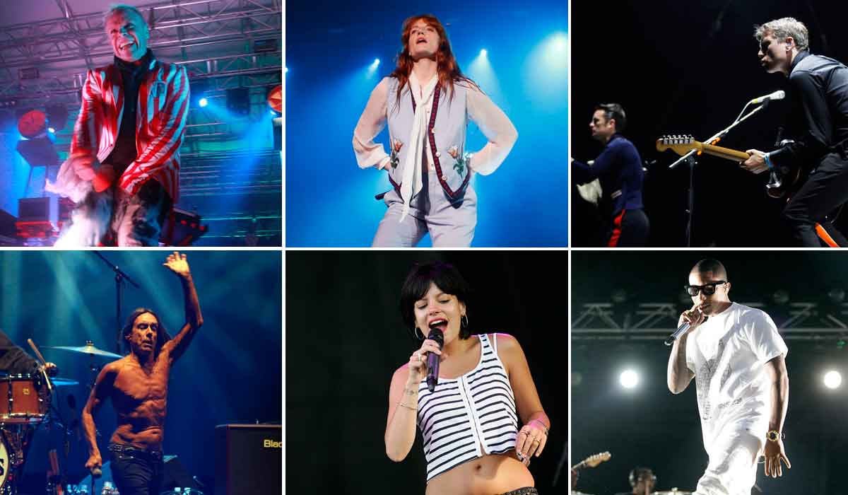 Prodigy, Florence + The Machine, Franz Ferdinand (fotografije gore); Iggy & The Stooges, Lily Allen, N.E.R.D (fotografije dolje)