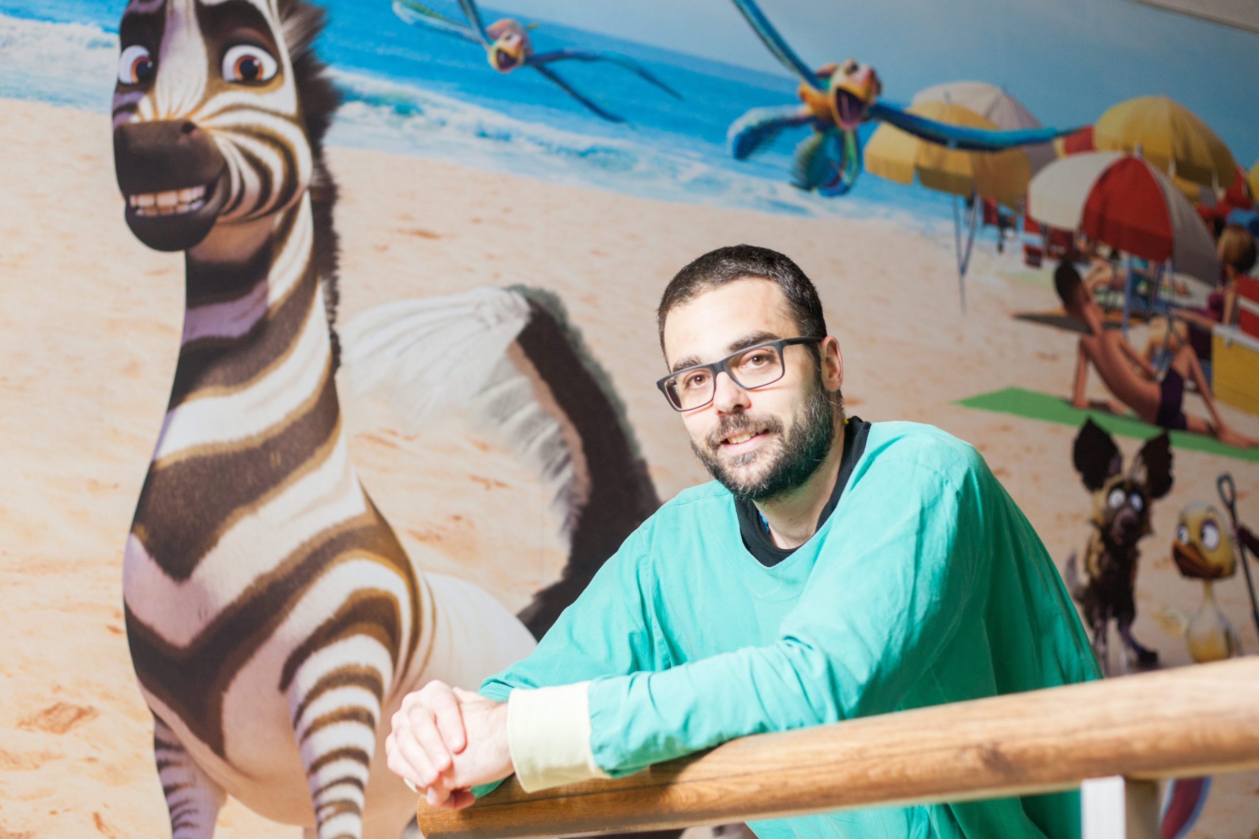 Marin Rončević u dječjoj bolnici Kantrida početkom akcije skupljanja novca za skupo liječenje njegove kćeri Mile