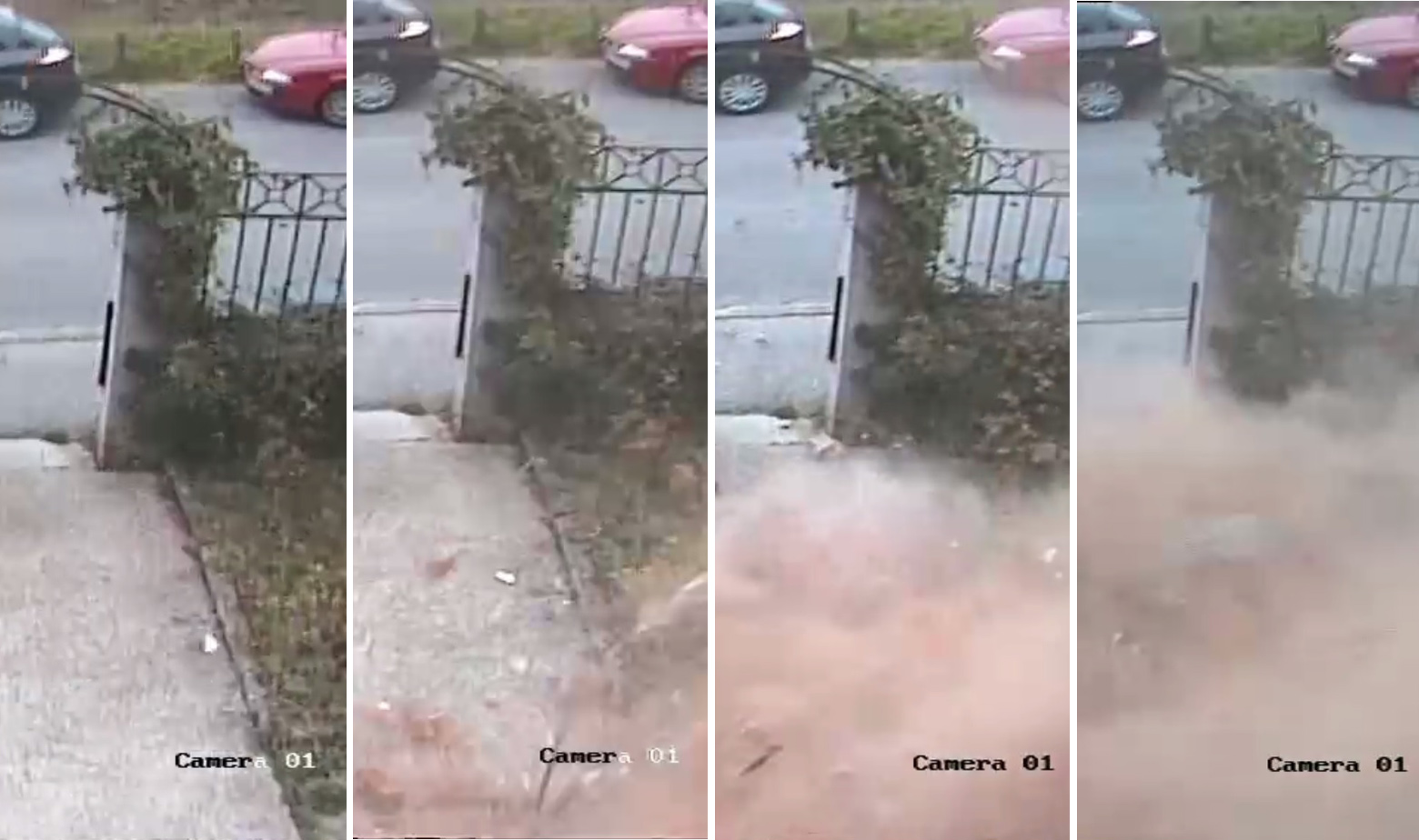 Snimka nadzorne kamere tijekom potresa