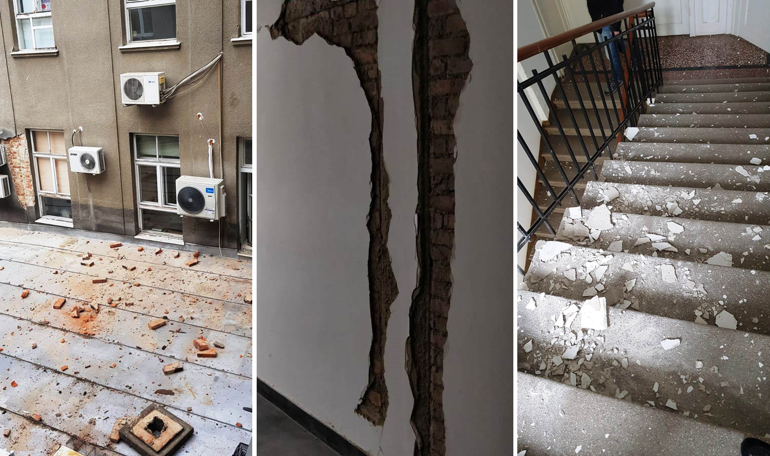 Oštećenja u zgradi Hrvatskog zavoda za javno zdravstvo