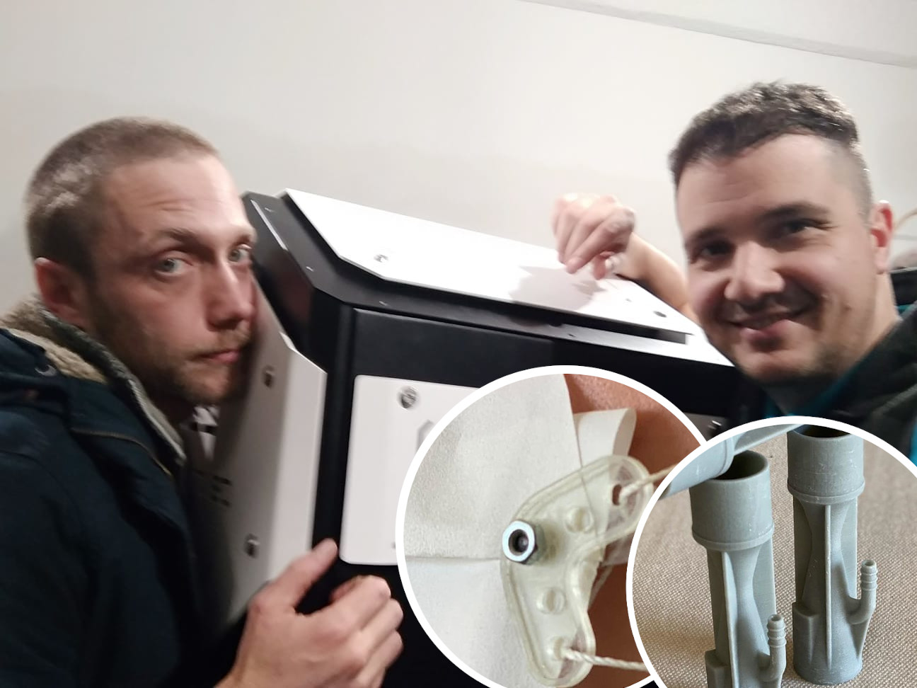 Luka Biondić i Ljubomir Lokin, kvačice za maske i cijevi za respirator u krugu