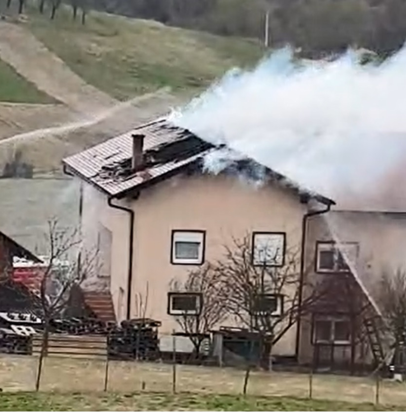 požar nedaleko epicentra