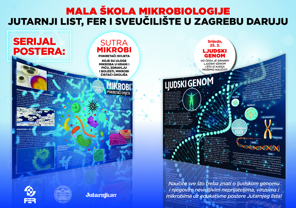 Posteri 'Ljudski genom' i 'Mikrobi - pokretači svijeta'
