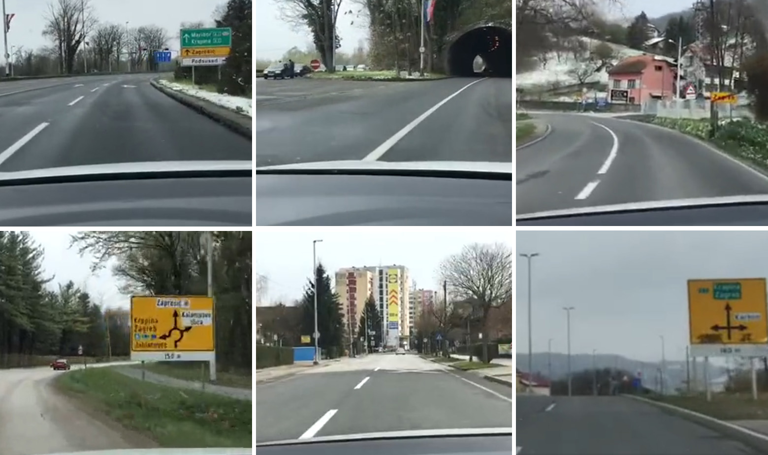 Prizori iz vožnje od Zagreba do Zaprešića