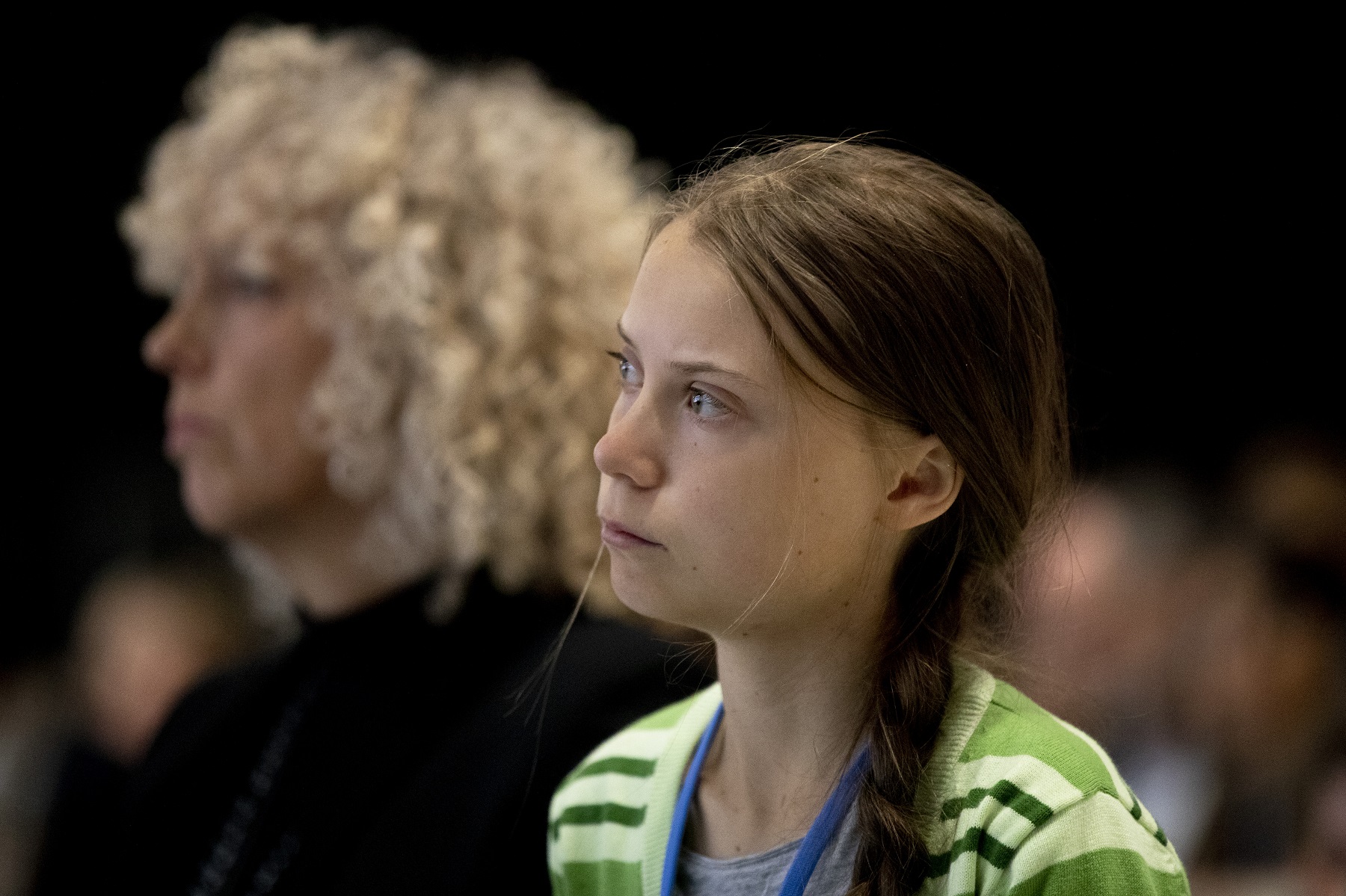 Greta Thunberg čeka na svoj red da održi govor na Klimatskoj konferenciji u prosincu 2019. u Madridu