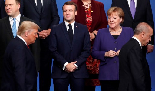Trump merkel makron