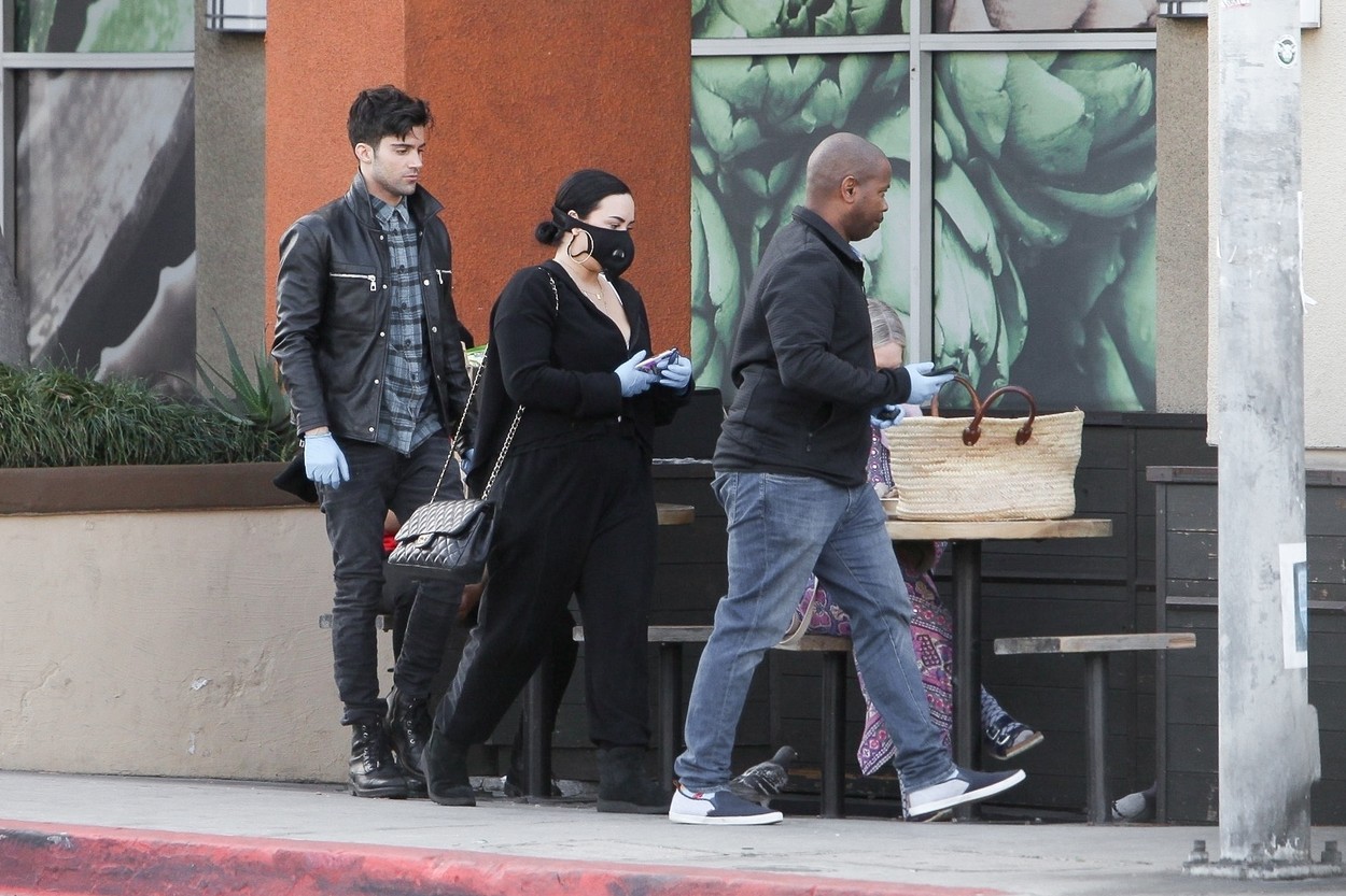 Demi Lovato s dečkom Maxom Ehrichom kupuje namirnice uoči karantene