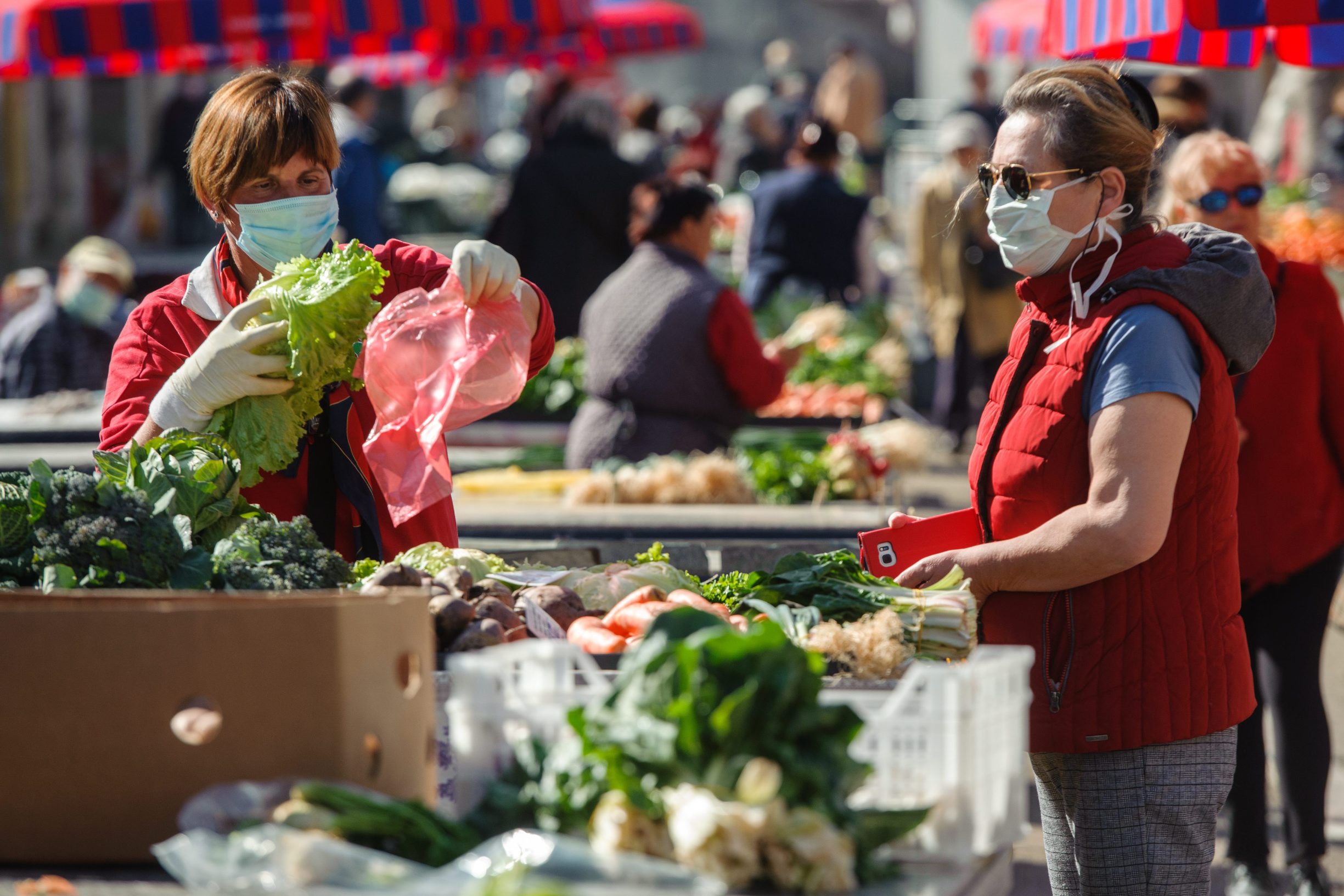 Open market in Split before it was closed down because of corona virus