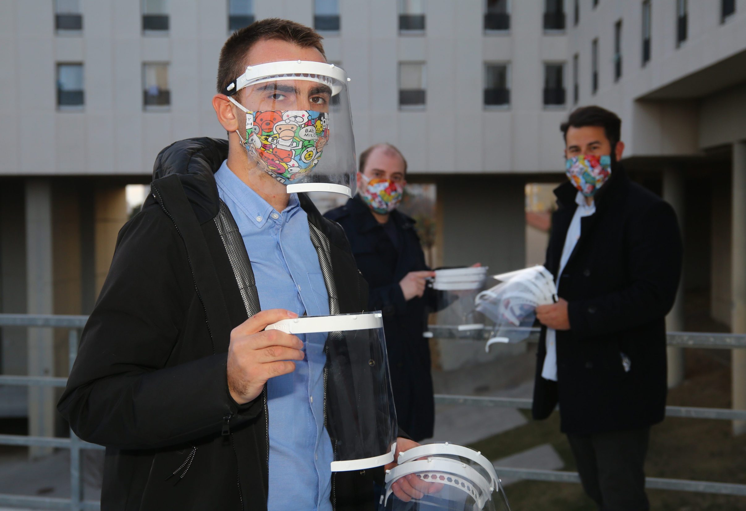 Slaven Damjanović s isprintanim 3D vizirima