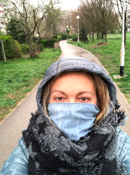 Berislava Picek s maskom kućne izrade