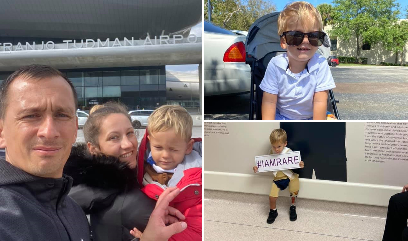 Šimun Stojanović s ocem Tomislavom i majkom Martinom