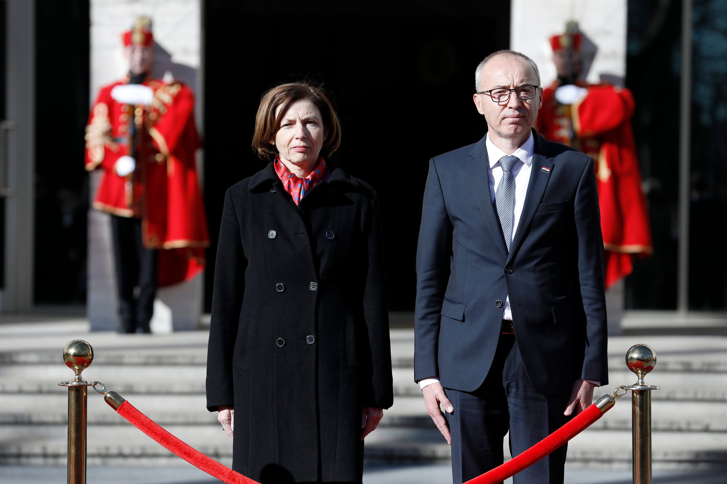France minister of defence Florence Parla and Croatian Damir Krstičević