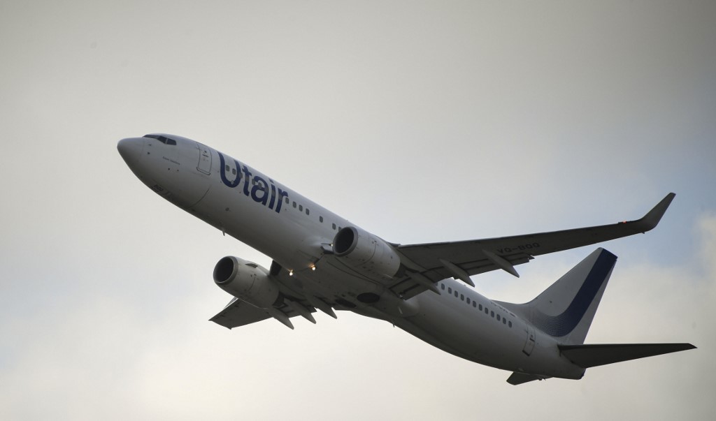 Utair Airlines Boeing 737-800 takes off at the Vnukovo International Airport in Moscow, Russia. 
