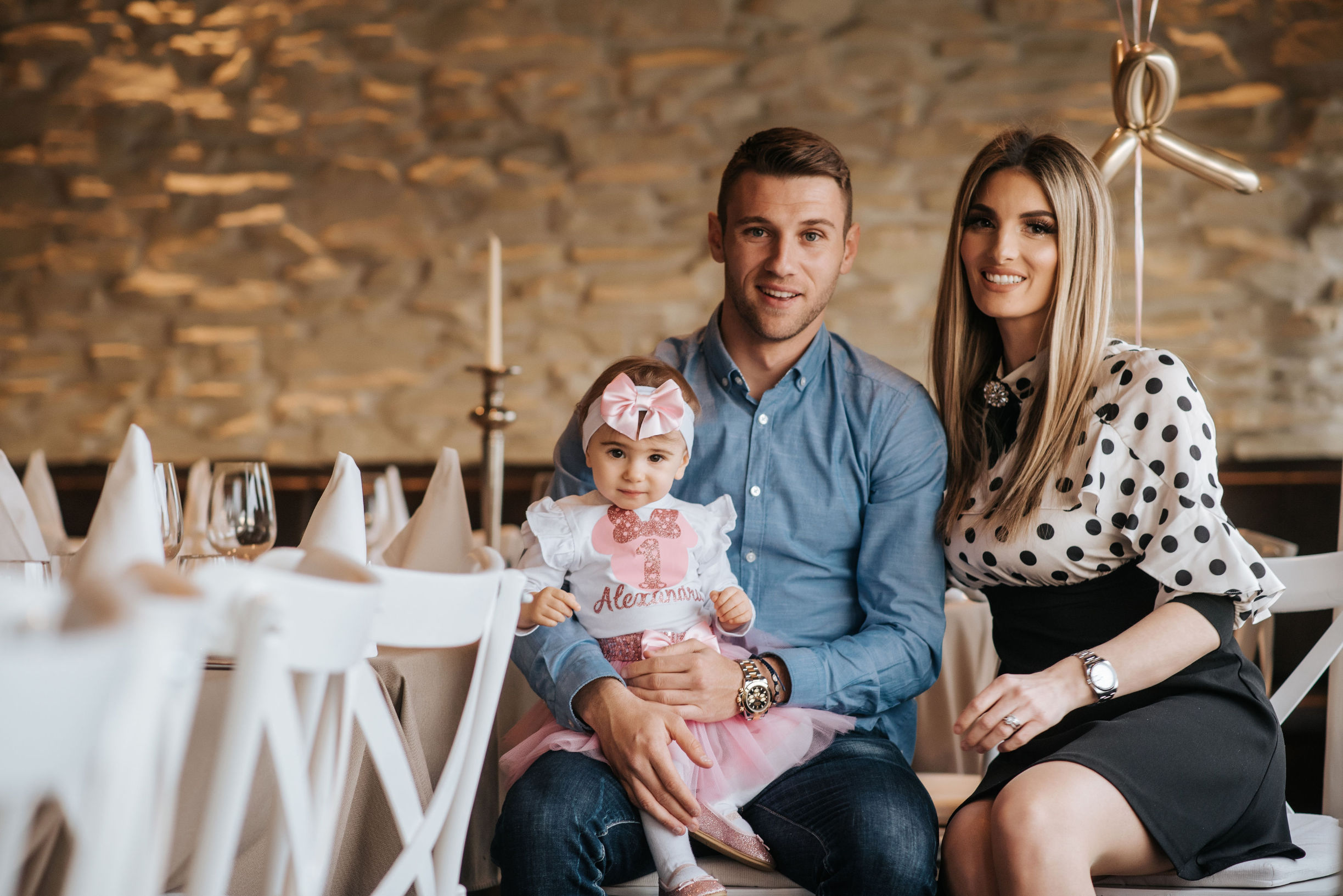 Mario i Anita Musa s kćerkicom Alexandrom povodom njezinog prvog rođendana