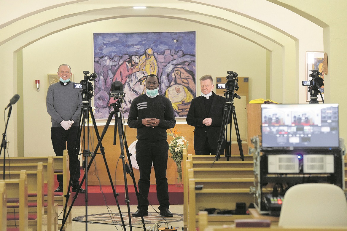 rektor Željko Tanjić, Krunoslav Novak i Odilon Singbo